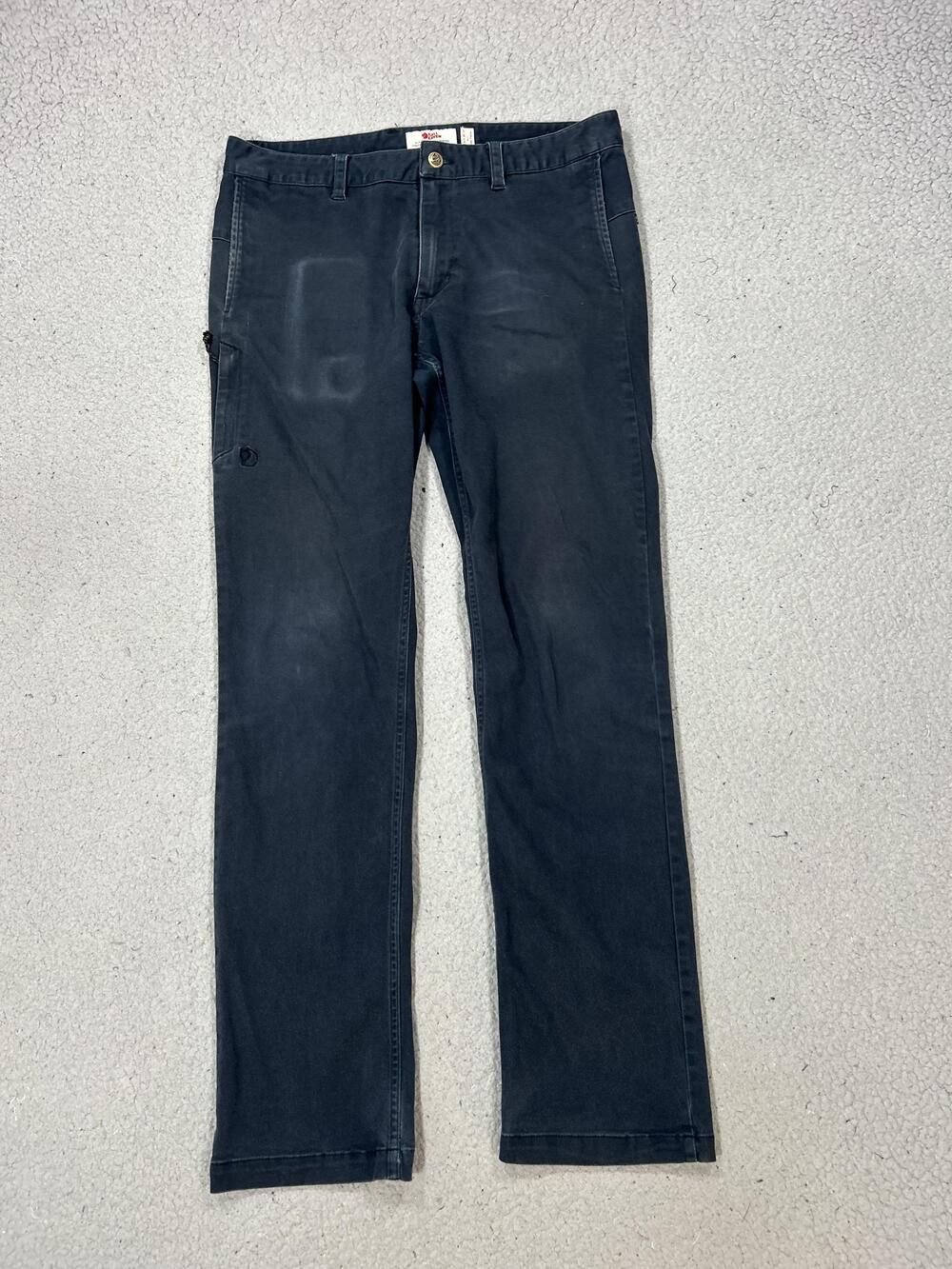 Fjallraven Pants Mens 31x32 Gray Stretch Twill Hiking Outdoor Gorp Pocket Chino